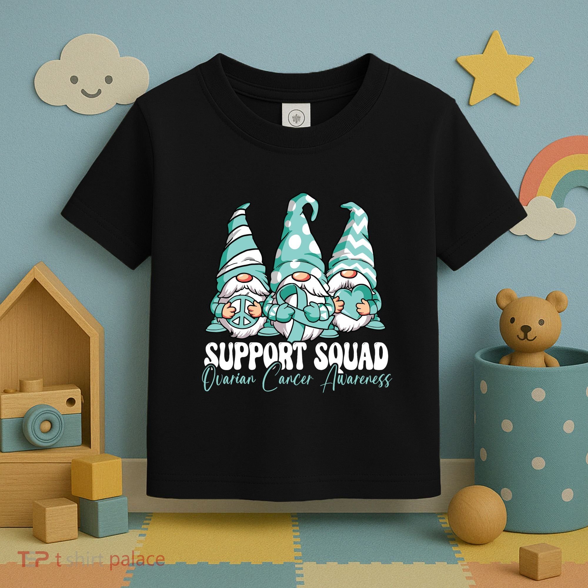 Support Squad Ovarian Cancer Awareness Month Toddler T-Shirt