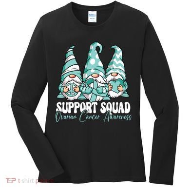 Support Squad Ovarian Cancer Awareness Month Women's Long Sleeve Shirt