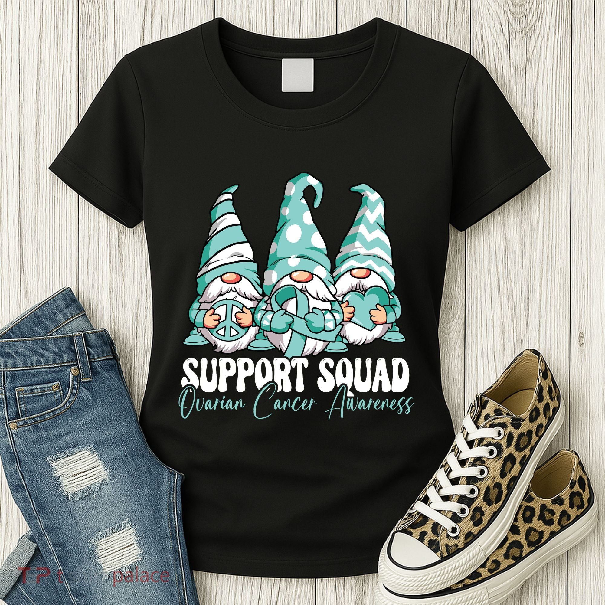 Support Squad Ovarian Cancer Awareness Month Women's T-Shirt