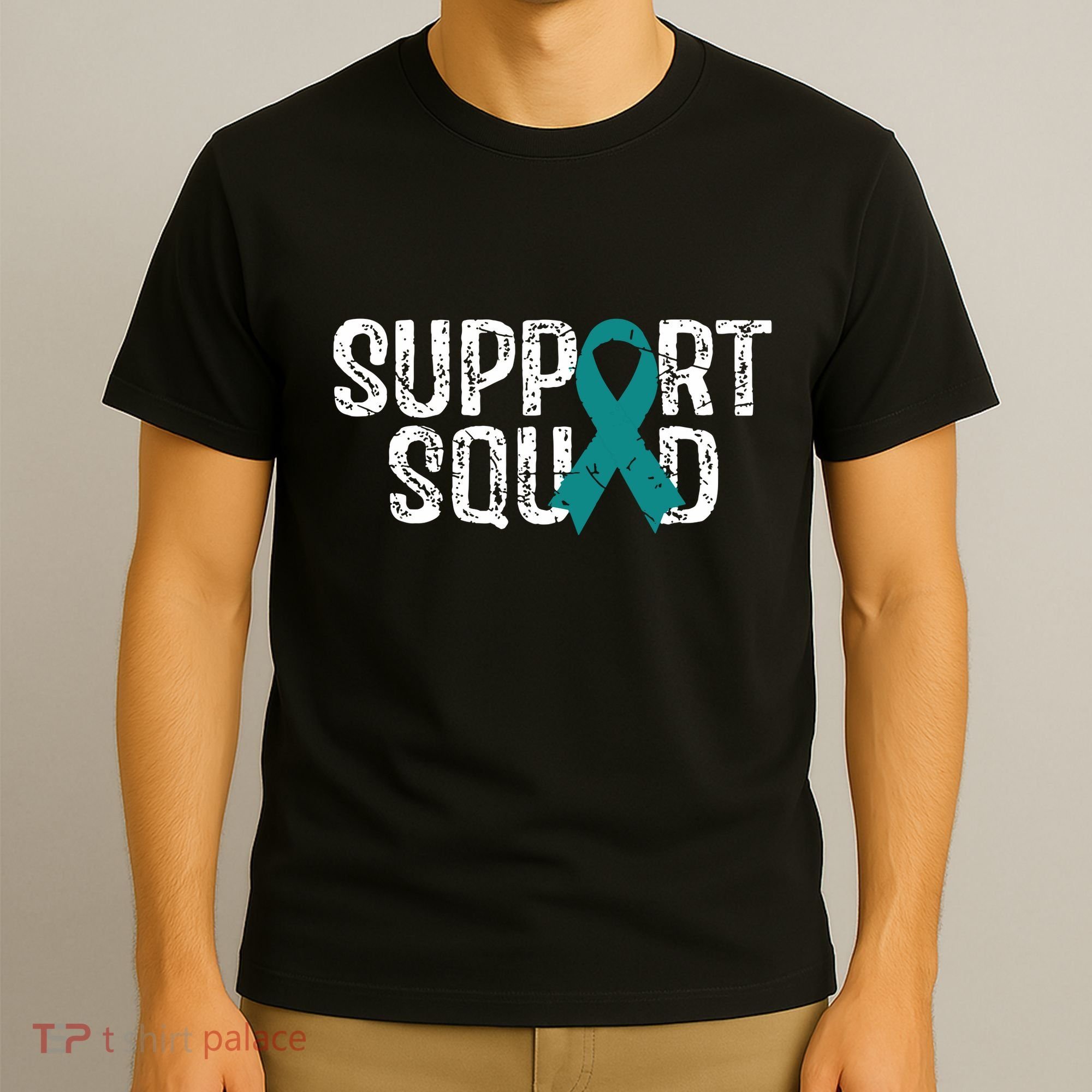 Support Squad Ovarian Cancer Awareness T-Shirt