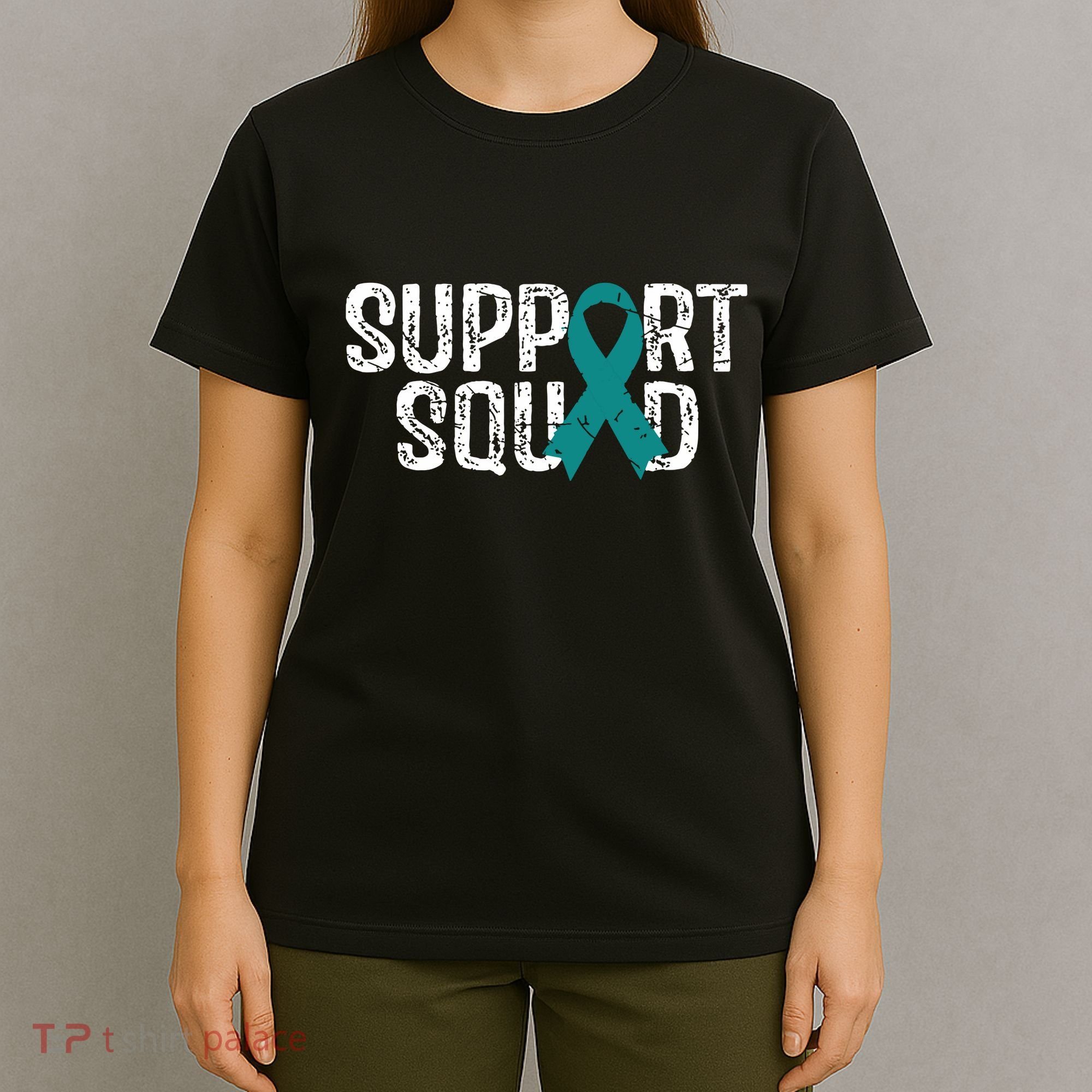 Support Squad Ovarian Cancer Awareness T-Shirt