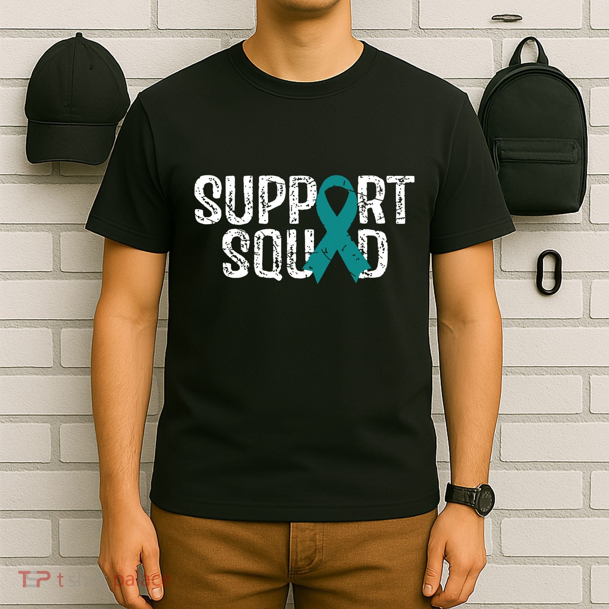 Support Squad Ovarian Cancer Awareness T-Shirt