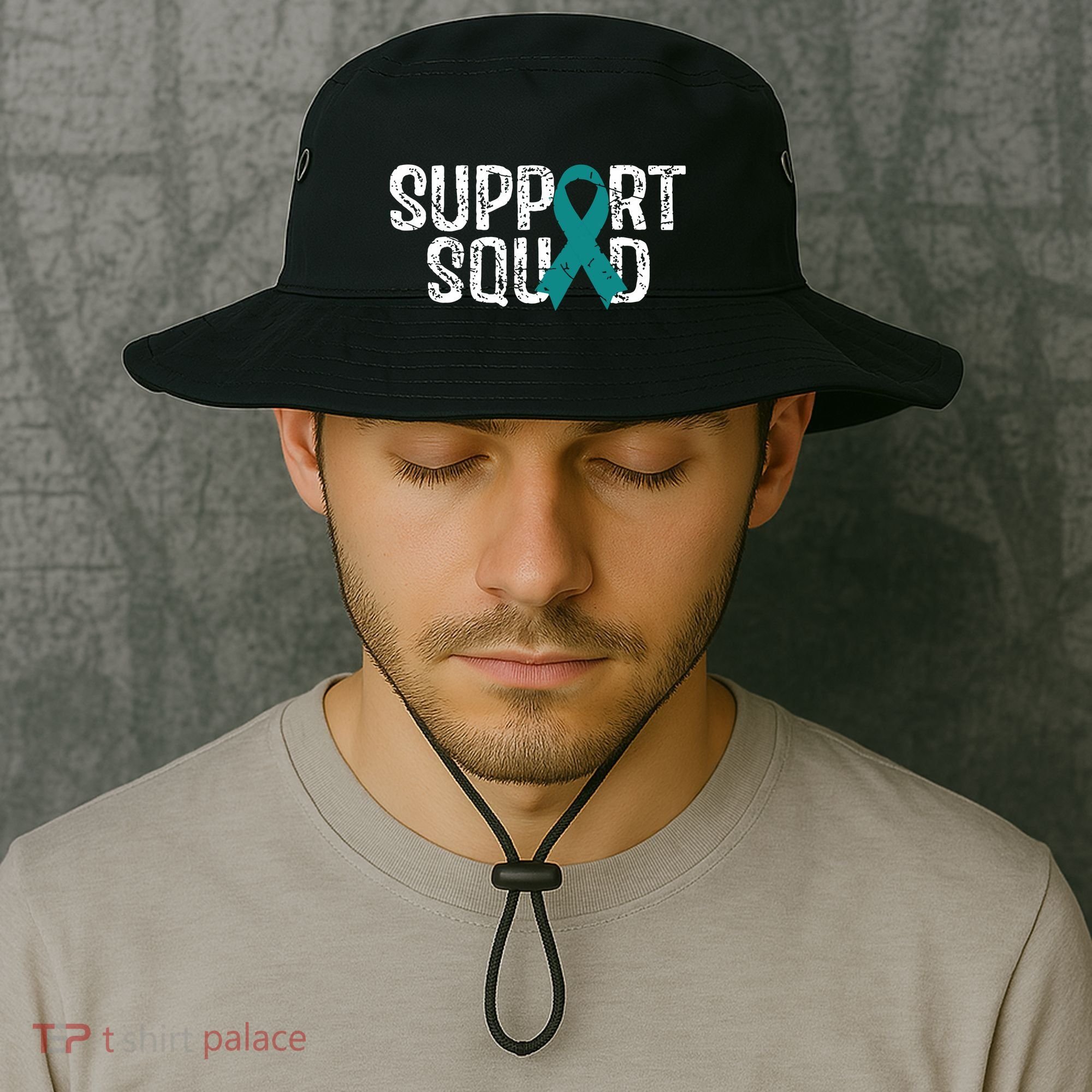 Support Squad Ovarian Cancer Awareness Bucket Hat