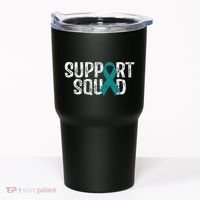 Support Squad Ovarian Cancer Awareness Tumbler thumb 0