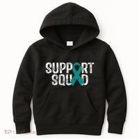 Support Squad Ovarian Cancer Awareness Kids Hoodie thumb 0