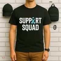 Support Squad Ovarian Cancer Raise Ovarian Cancer Awareness T-Shirt thumb 6