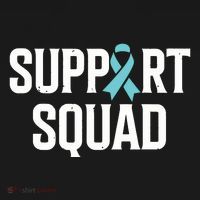 Support Squad Ovarian Cancer Raise Ovarian Cancer Awareness Women's Hoodie thumb 2