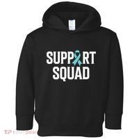 Support Squad Ovarian Cancer Raise Ovarian Cancer Awareness Toddler Hoodie thumb 0