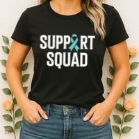 Support Squad Ovarian Cancer Raise Ovarian Cancer Awareness Women's T-Shirt thumb 2