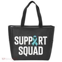 Support Squad Ovarian Cancer Raise Ovarian Cancer Awareness Tote Bag thumb 0