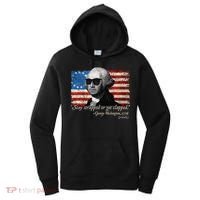 Stay strapped or get clapped George Washington 4th of July Women's Hoodie thumb 0