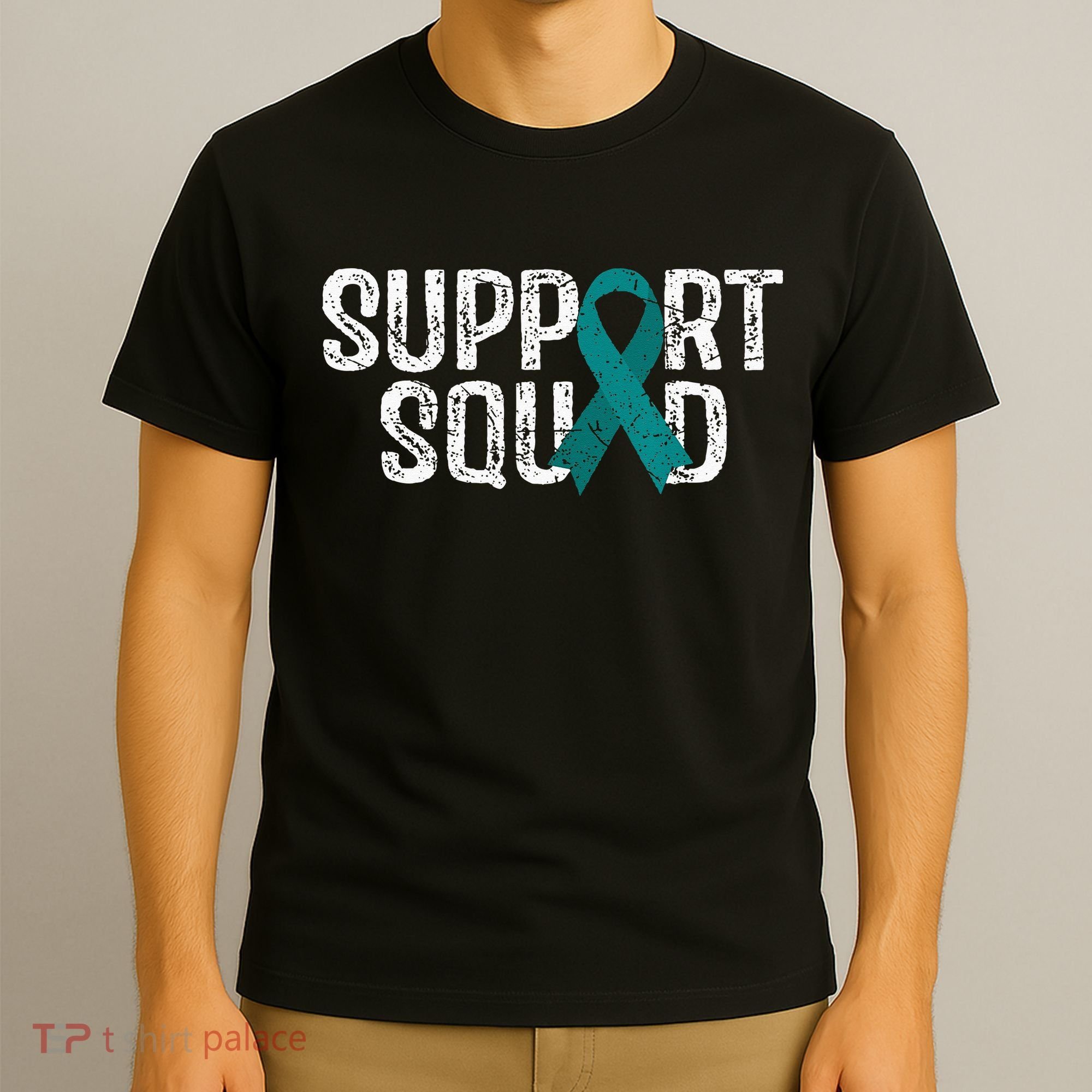 Support Squad Ovarian Cancer Awareness T-Shirt