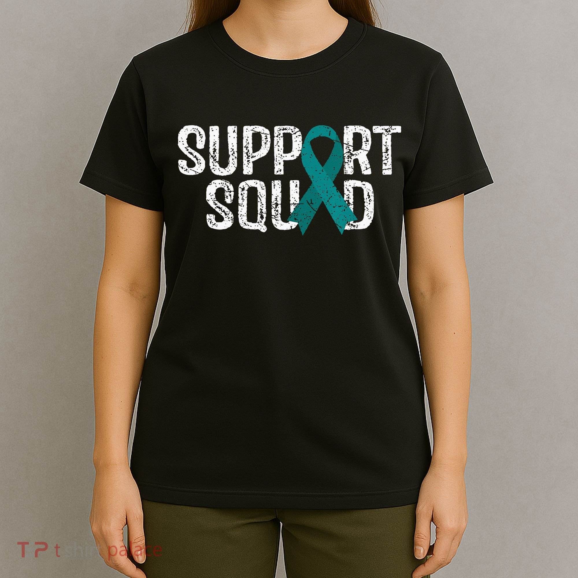 Support Squad Ovarian Cancer Awareness T-Shirt