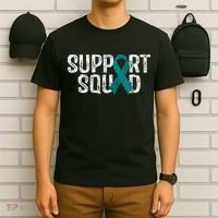 Support Squad Ovarian Cancer Awareness T-Shirt thumb 6