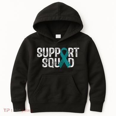 Support Squad Ovarian Cancer Awareness Kids Hoodie