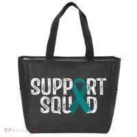 Support Squad Ovarian Cancer Awareness Tote Bag thumb 0