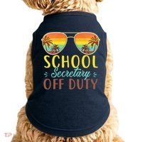 School Secretary Off Duty Summer Vacation Last Day Of School Doggie Tank thumb 0