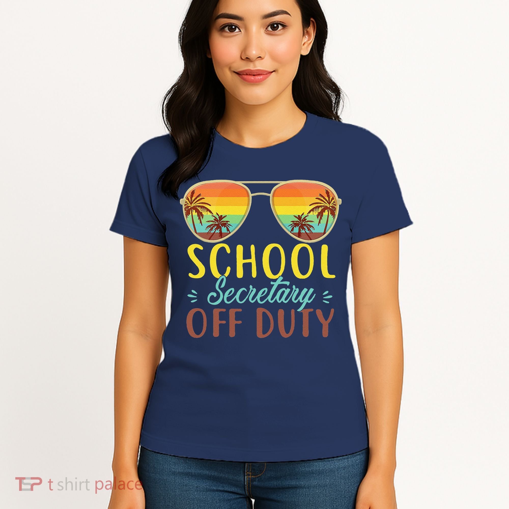 School Secretary Off Duty Summer Vacation Last Day Of School Women's T-Shirt