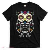 Sugar Skull Owl Dia De Los Muertos Halloween T-Shirt thumb 0