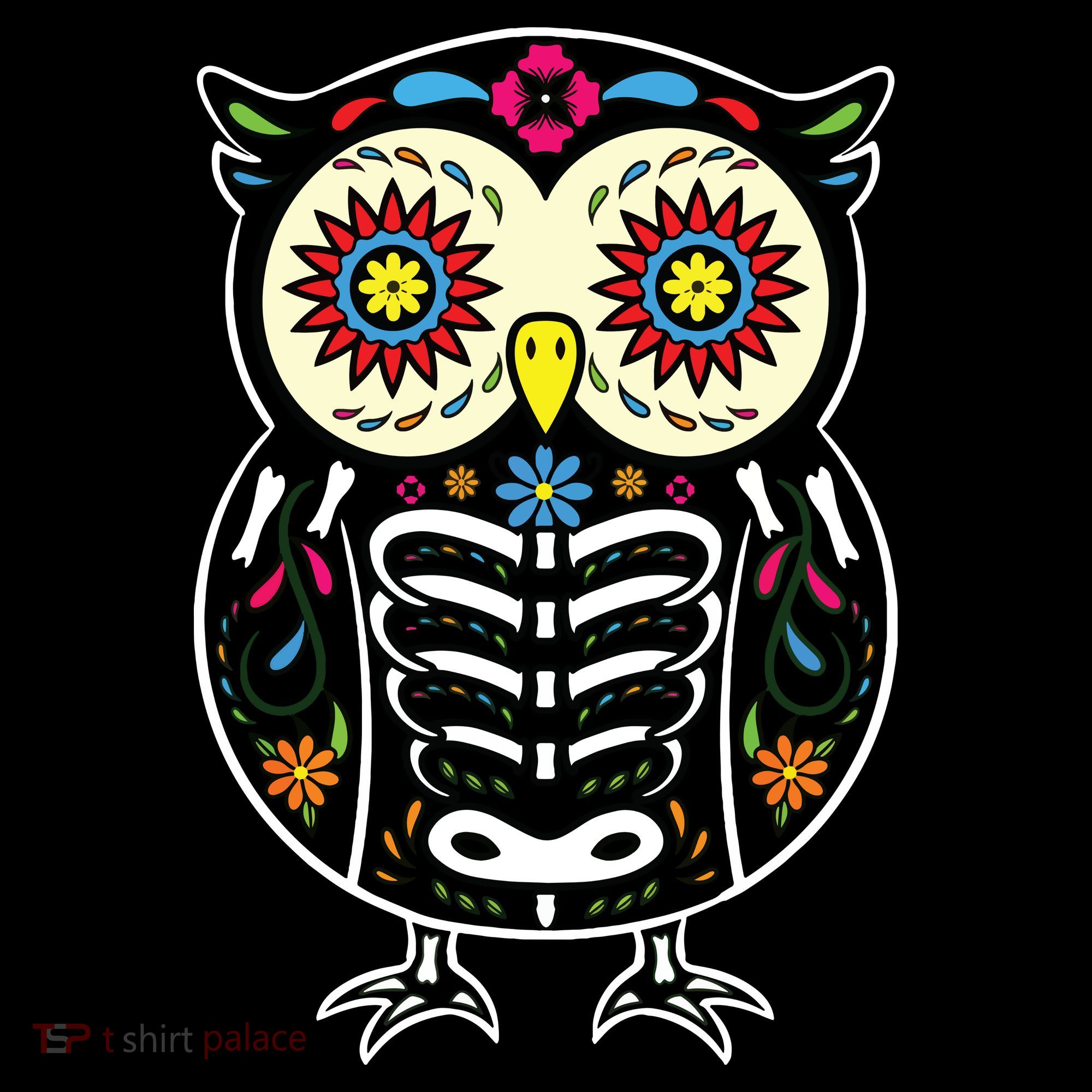 Sugar Skull Owl Dia De Los Muertos Halloween Women's Hoodie