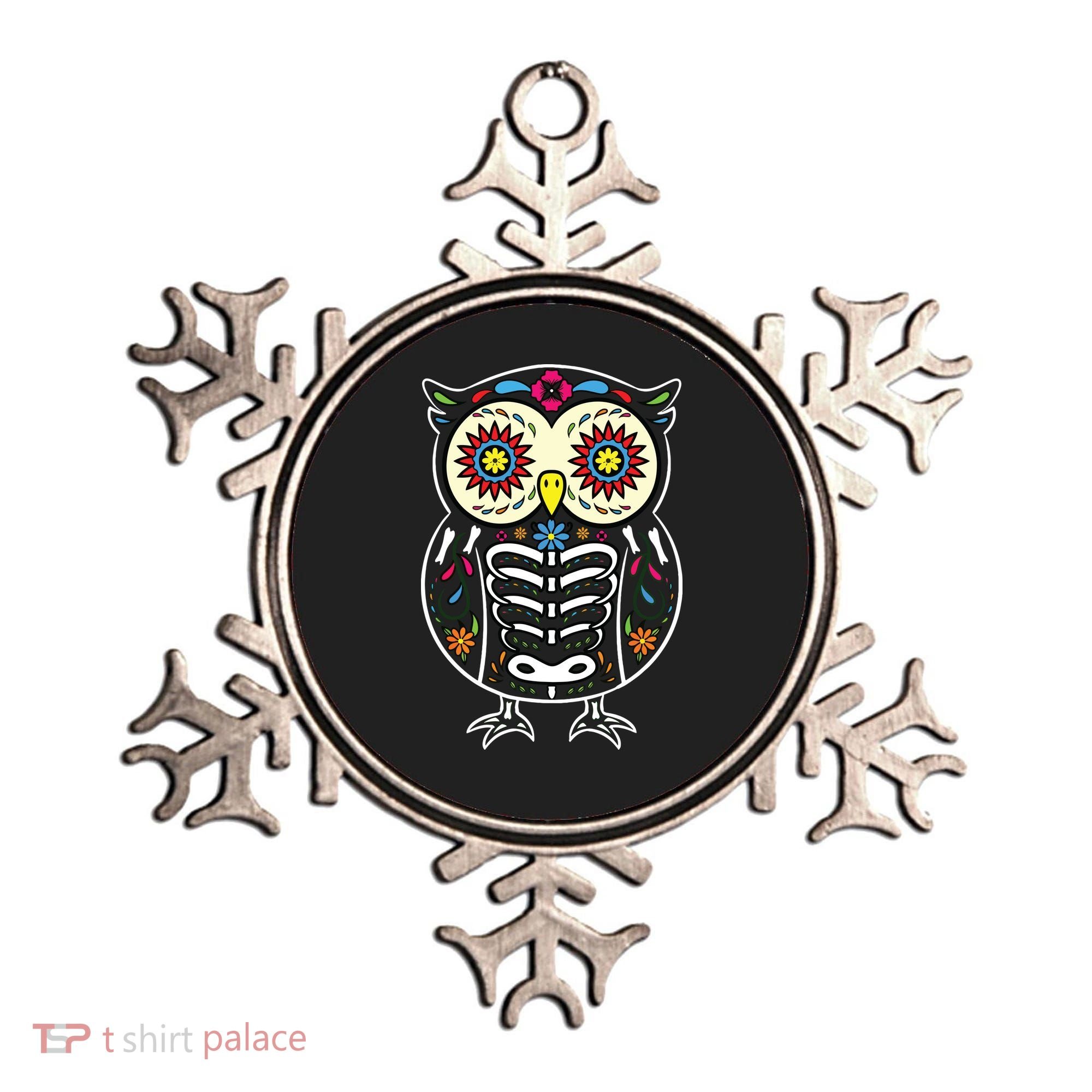 Sugar Skull Owl Dia De Los Muertos Halloween Ornament