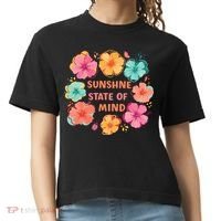 Sunshine State Of Mind Flower Floral Hibicus Tropical Comfort Colors Boxy T-Shirt thumb 0