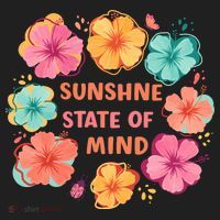 Sunshine State Of Mind Flower Floral Hibicus Tropical Comfort Colors Boxy T-Shirt thumb 3