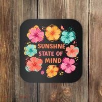 Sunshine State Of Mind Flower Floral Hibicus Tropical Coaster thumb 0