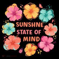 Sunshine State Of Mind Flower Floral Hibicus Tropical Kids Colorblock Raglan Jersey thumb 2