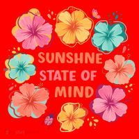 Sunshine State Of Mind Flower Floral Hibicus Tropical Santa Hat thumb 1