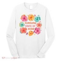 Sunshine State Of Mind Flower Floral Hibicus Tropical Long Sleeve Shirt thumb 0