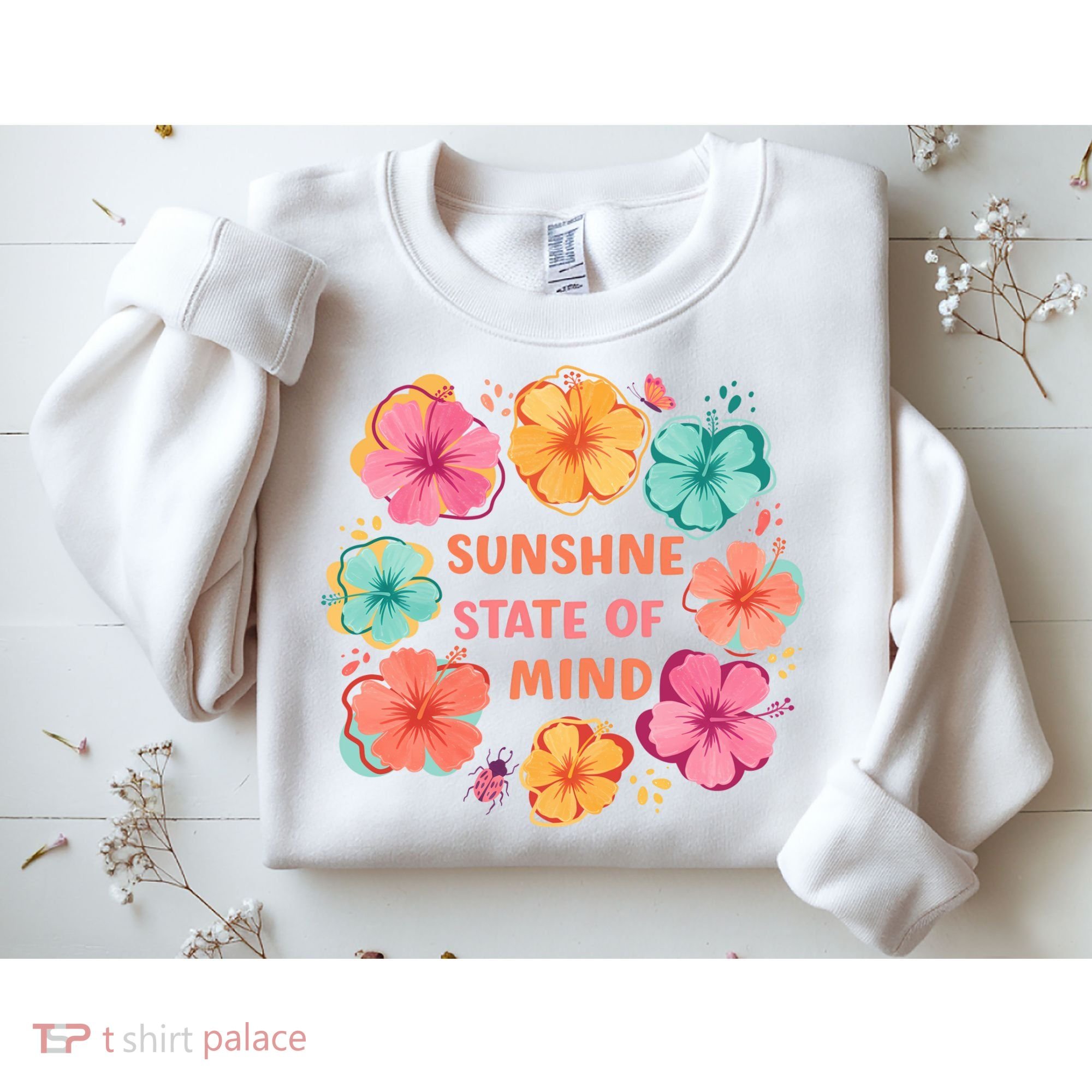 Sunshine State Of Mind Flower Floral Hibicus Tropical Sweatshirt