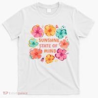 Sunshine State Of Mind Flower Floral Hibicus Tropical T-Shirt thumb 0