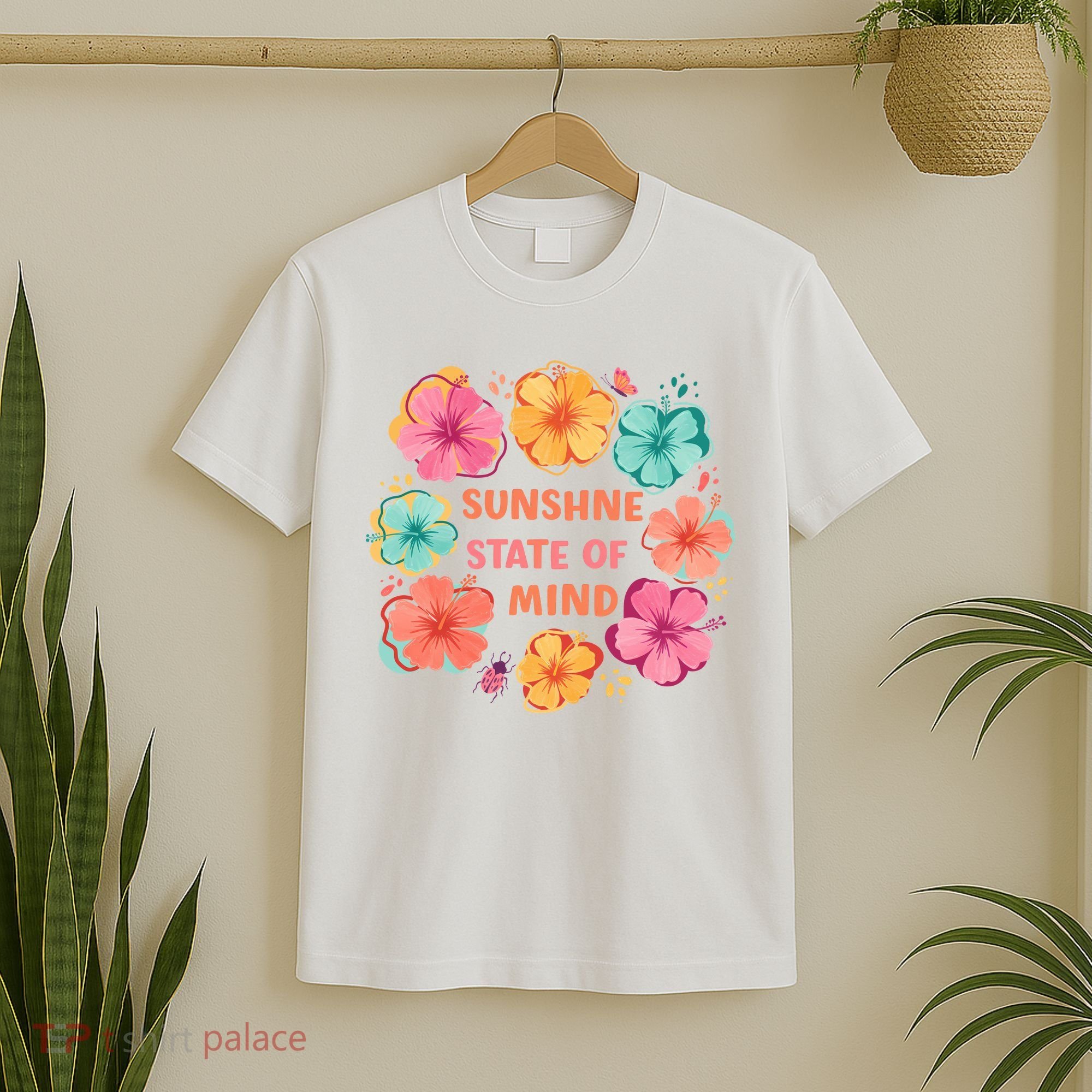 Sunshine State Of Mind Flower Floral Hibicus Tropical T-Shirt
