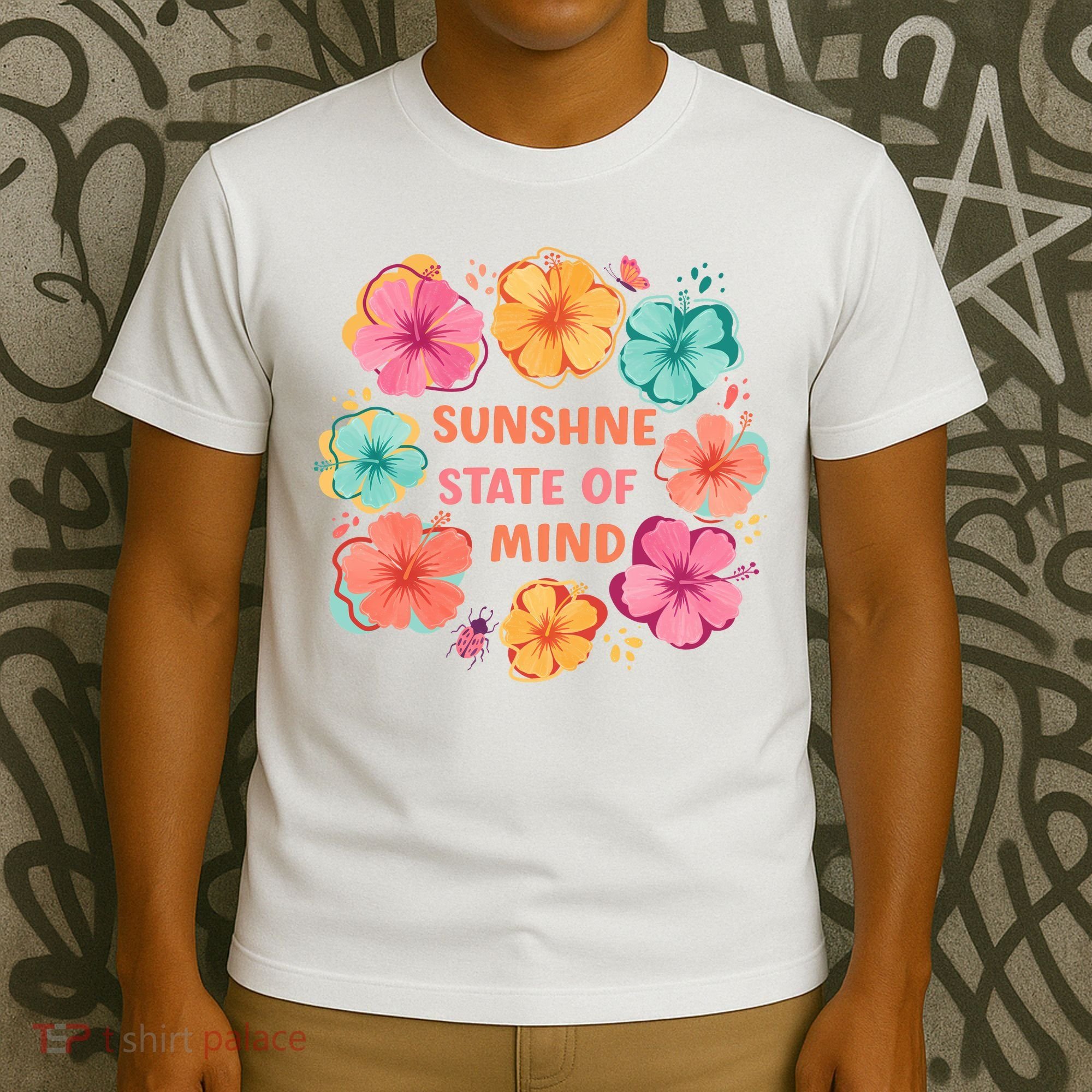 Sunshine State Of Mind Flower Floral Hibicus Tropical T-Shirt