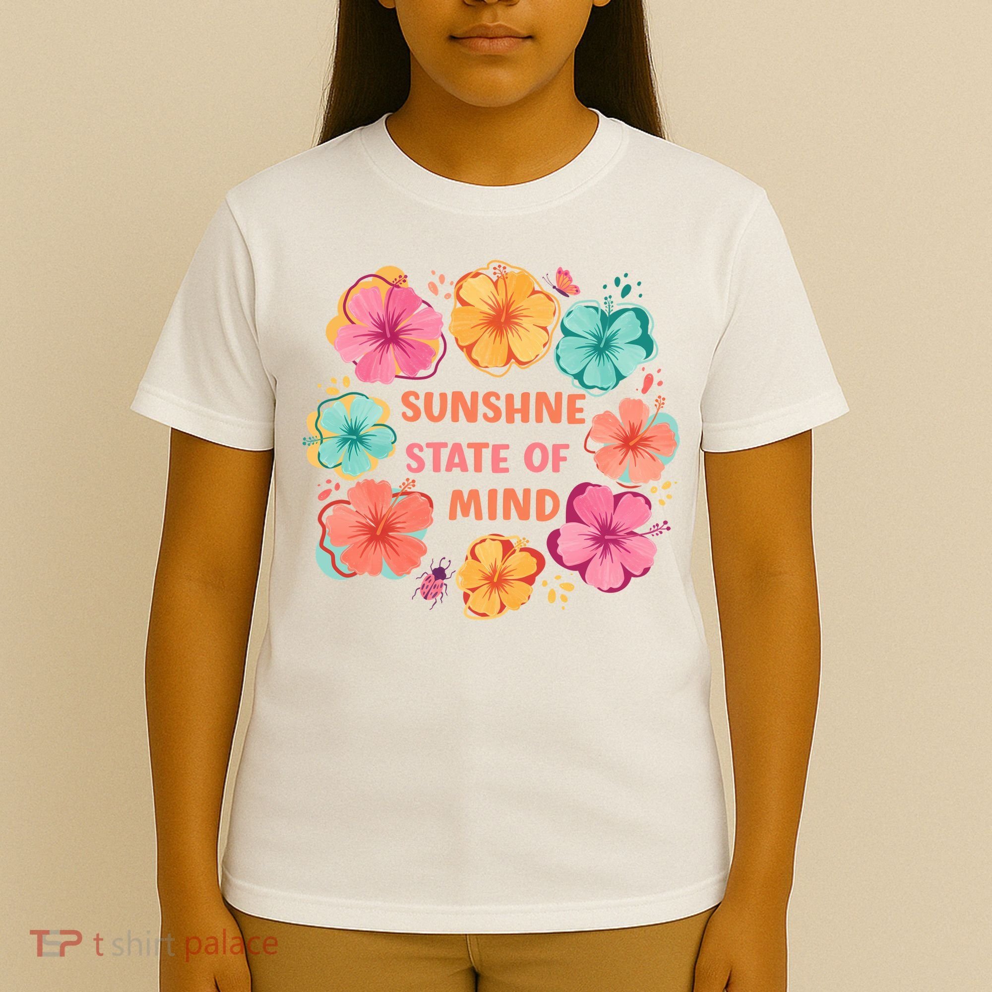 Sunshine State Of Mind Flower Floral Hibicus Tropical T-Shirt