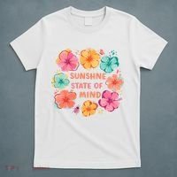 Sunshine State Of Mind Flower Floral Hibicus Tropical T-Shirt thumb 5