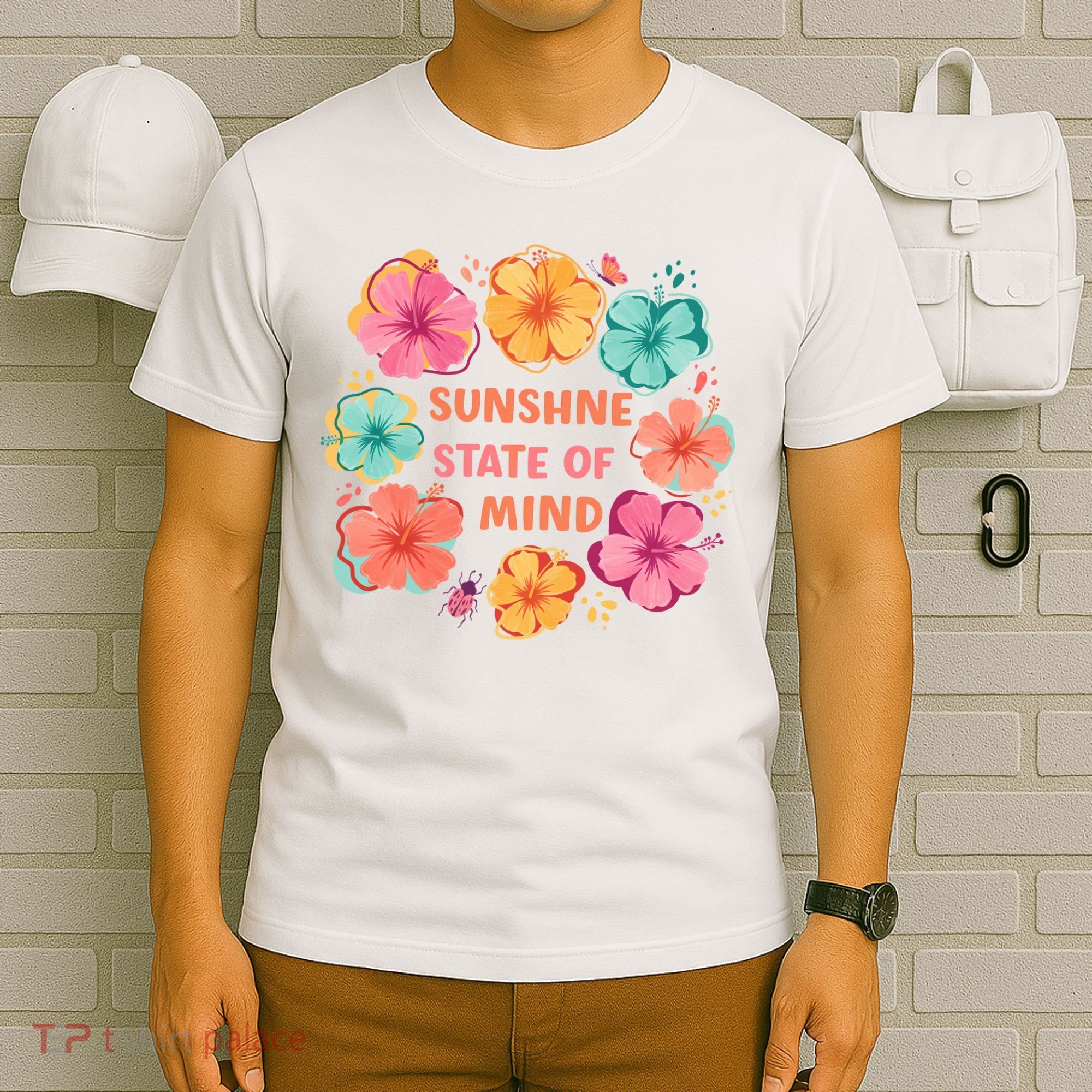 Sunshine State Of Mind Flower Floral Hibicus Tropical T-Shirt