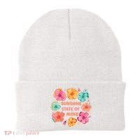 Sunshine State Of Mind Flower Floral Hibicus Tropical Beanie thumb 0