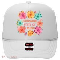 Sunshine State Of Mind Flower Floral Hibicus Tropical Hat thumb 0