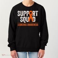 Support Squad Orange Ribbon Leukemia Blood Cancer Awareness Women's Sweatshirt thumb 0