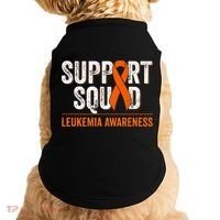 Support Squad Orange Ribbon Leukemia Blood Cancer Awareness Doggie Tank thumb 0