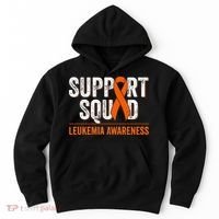 Support Squad Orange Ribbon Leukemia Blood Cancer Awareness Hoodie thumb 0