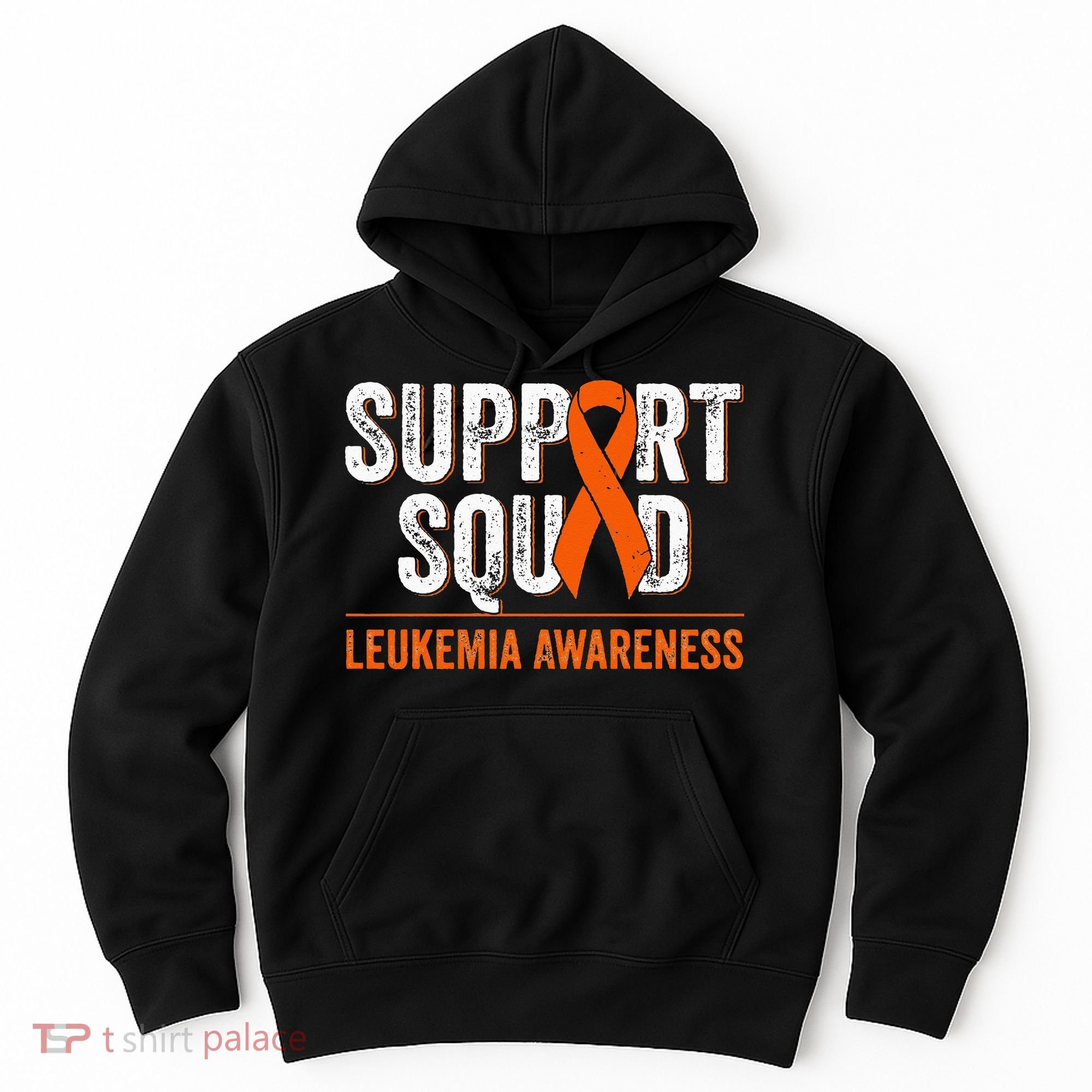 Support Squad Orange Ribbon Leukemia Blood Cancer Awareness Hoodie