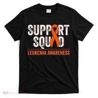 Support Squad Orange Ribbon Leukemia Blood Cancer Awareness T-Shirt thumb 0