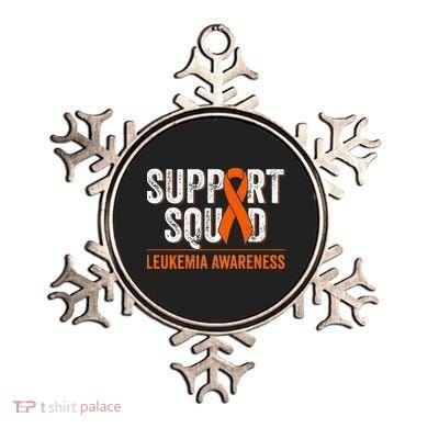 Support Squad Orange Ribbon Leukemia Blood Cancer Awareness Ornament