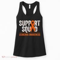 Support Squad Orange Ribbon Leukemia Blood Cancer Awareness Women's Tank Top thumb 0