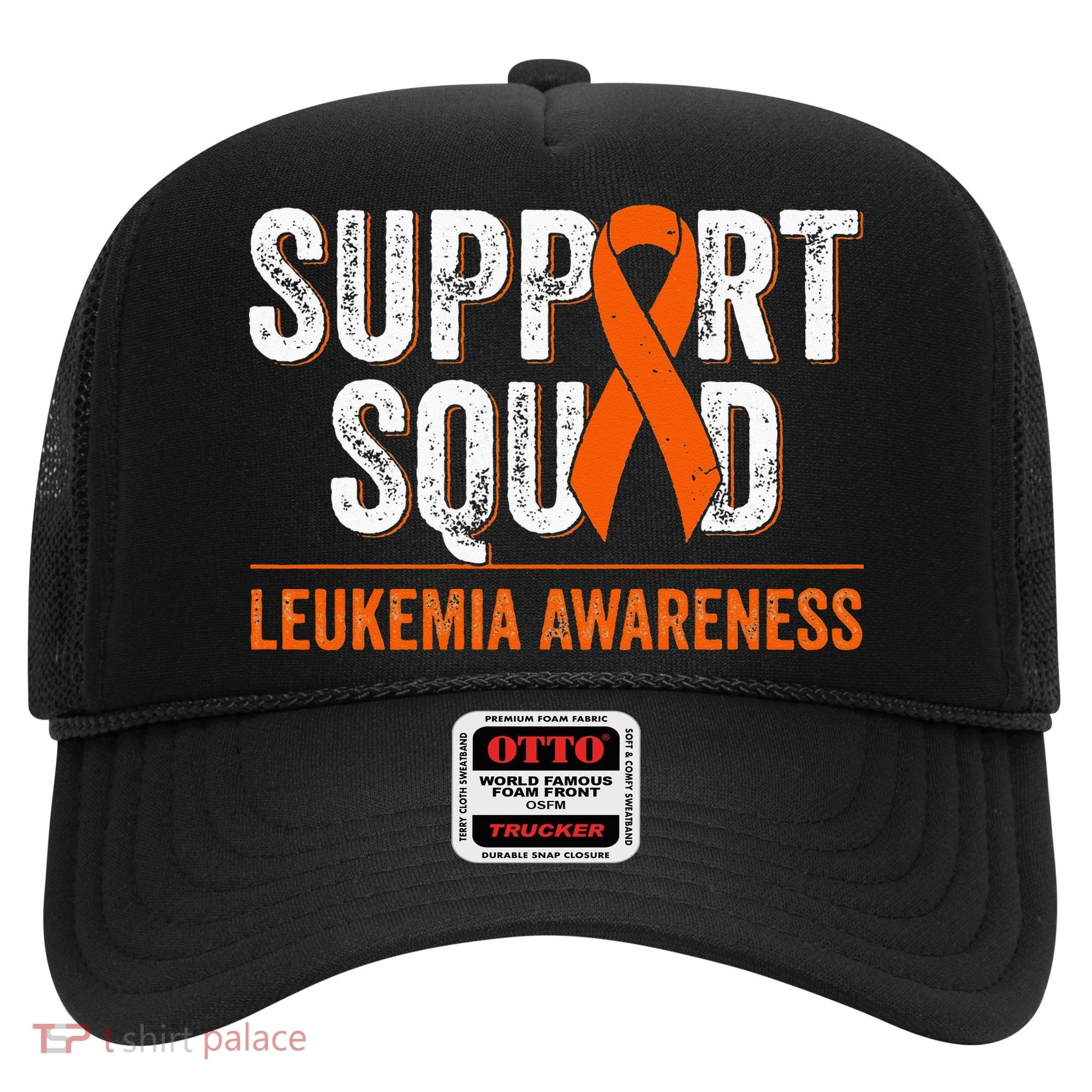 Support Squad Orange Ribbon Leukemia Blood Cancer Awareness Hat