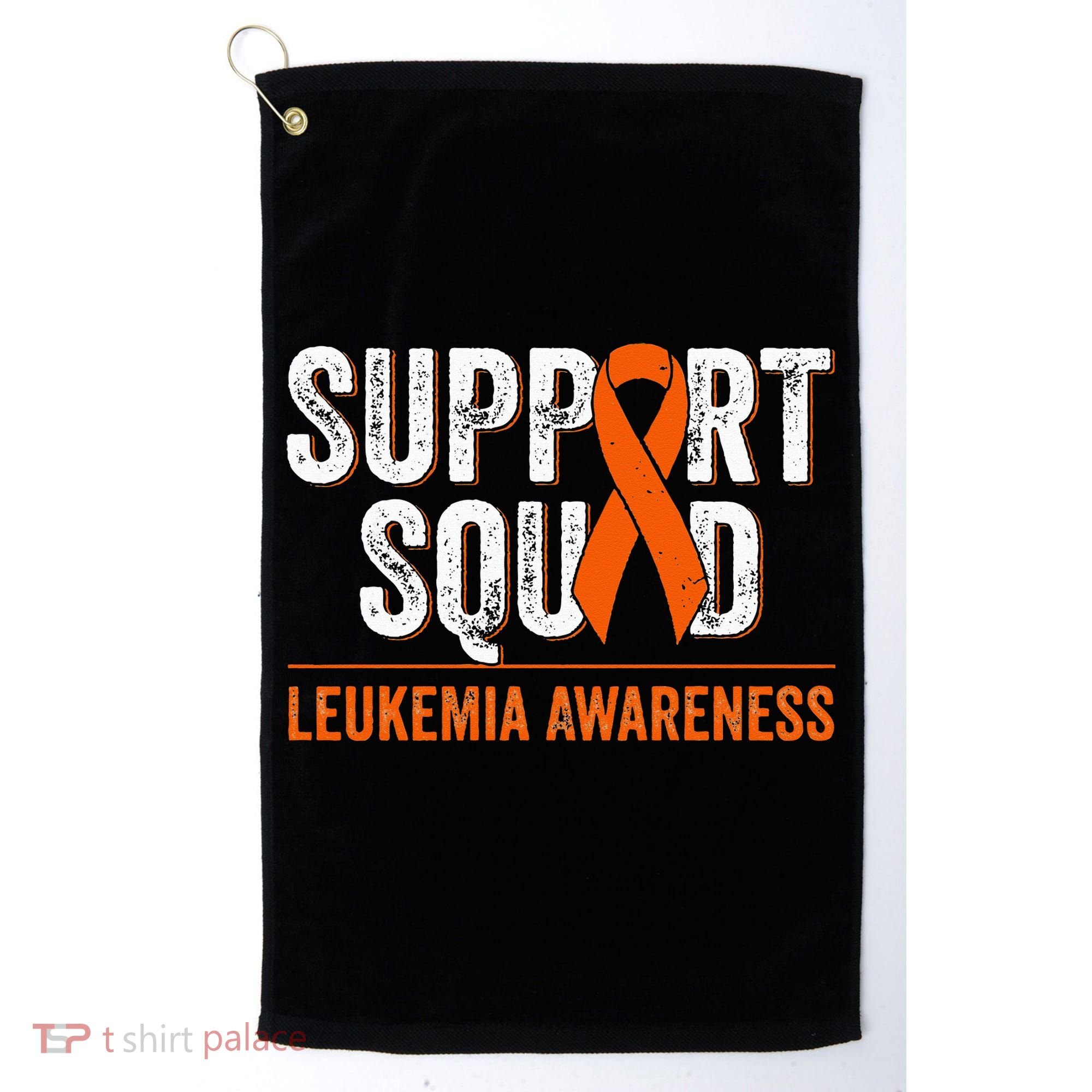 Support Squad Orange Ribbon Leukemia Blood Cancer Awareness Golf Towel