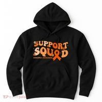 Support Squad Orange Ribbon Leukemia Blood Cancer Awareness Hoodie thumb 0